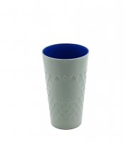 (Bild für) Apfelwein Becher (Geripptes) Bembel Edition Grau / Blau