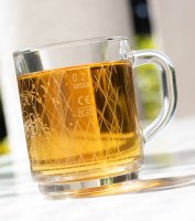 (Bild für) Glastasse - Geripptes-Print (Apfelwein)
