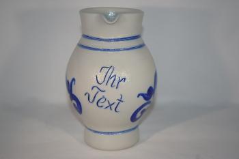 1,2 Liter Bembel mit Text Salzglasur
