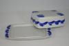 Butterdose gross grau blau Salzglasur