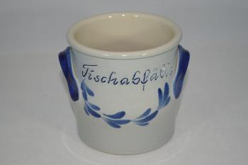 Tischabfall Topf grau blau