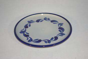 Essteller 19 cm grau blau