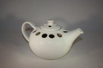 Teekanne weiß matt