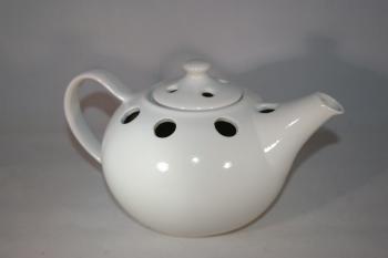 Teekanne weiß glänzend