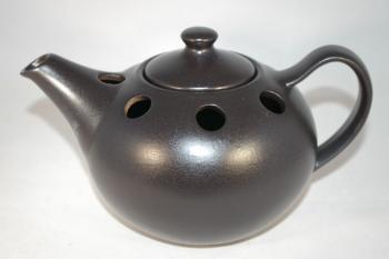 Teekanne schwarz matt