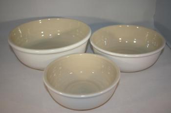 Angebot Set 3 Schüsseln weiß glänzend