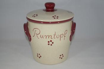 Rumtopf 3 Liter Rubin mit Henkel
